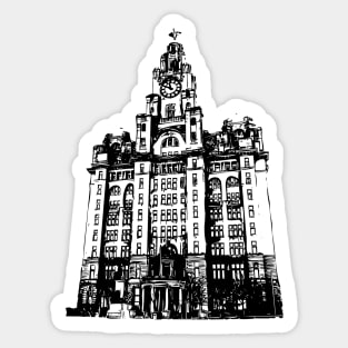 Liverpool Liver Building Vector Sticker